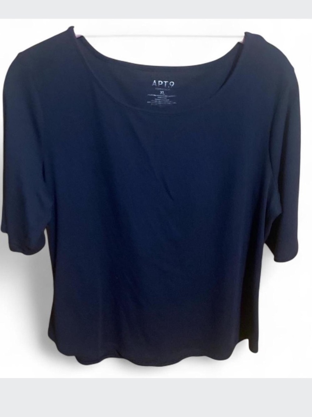 Women’s Apt. 9 Round Neck/Top Solid /Black/Extra large